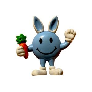 Vintage 90s to Y2K Easter Themed Smiley Face Figurine